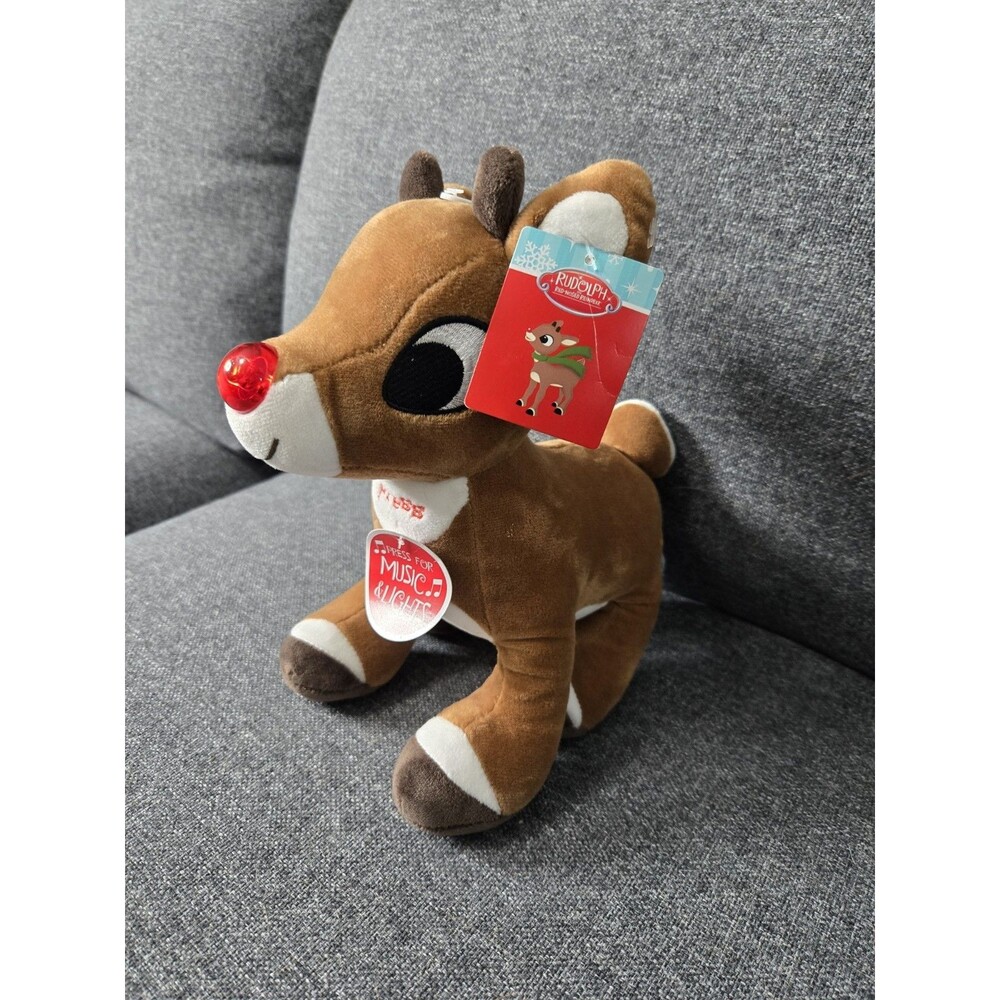 RUDOLPH THE RED NOSED REINDEER Plush Musical Light Up Rashti & Rashti 2021 NEW